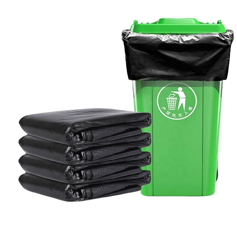 black garbage bags