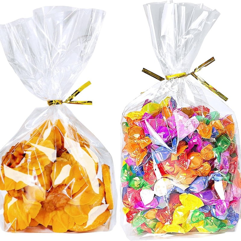 Clear Food Grade Material Snack Packing Flat Bags