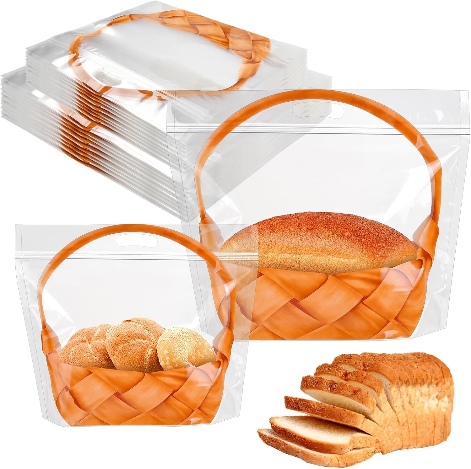 Handle-Integrated Plastic Bags for Bread