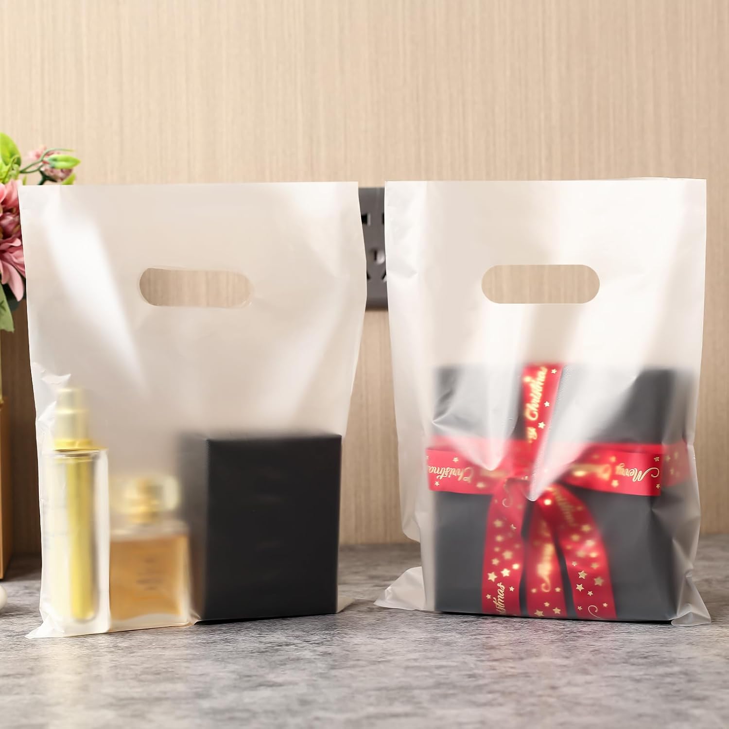 frosty die cut bags