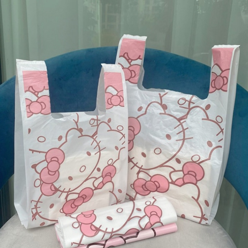 Cute Feline Design Grocery Bag