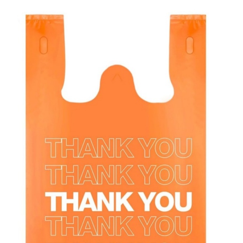 Colorful Plastic Thank You Bags for Various Purposes