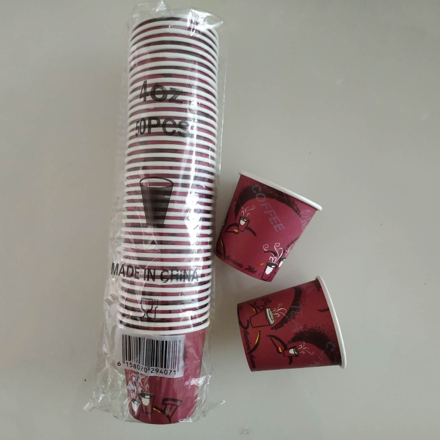 Paper Cups Packing Bags  with  Adhesive Strap