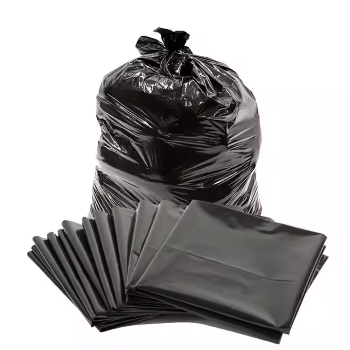 Drawstring closure trash bags