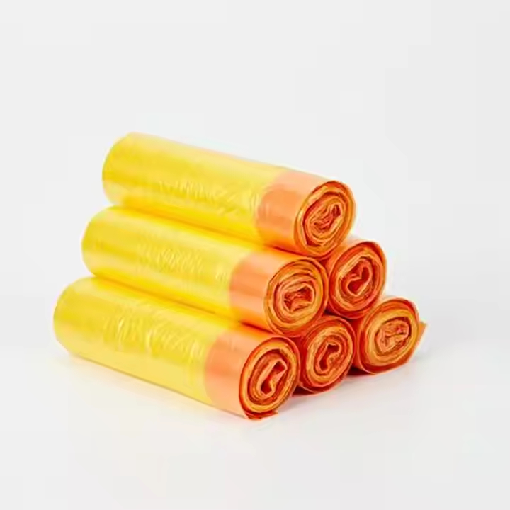 Biodegradable Household Use Drawstring Trash  Plastic Garbage Roll