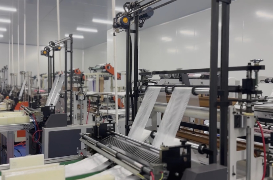 The whole process of plastic bag production