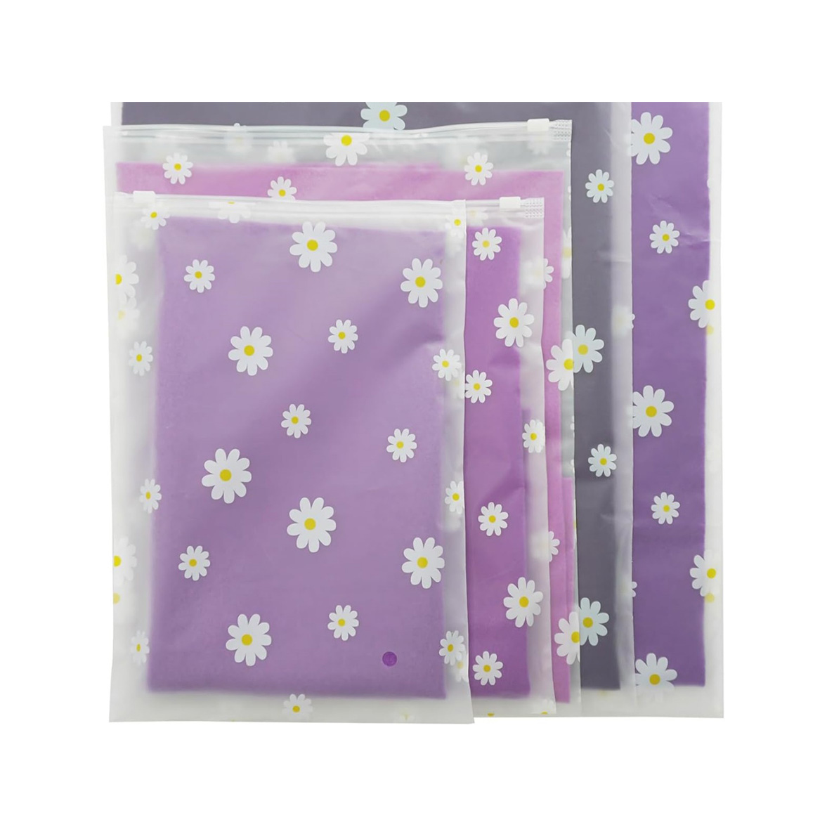 Fashion Daisy Print Plastic Ziplock Bag