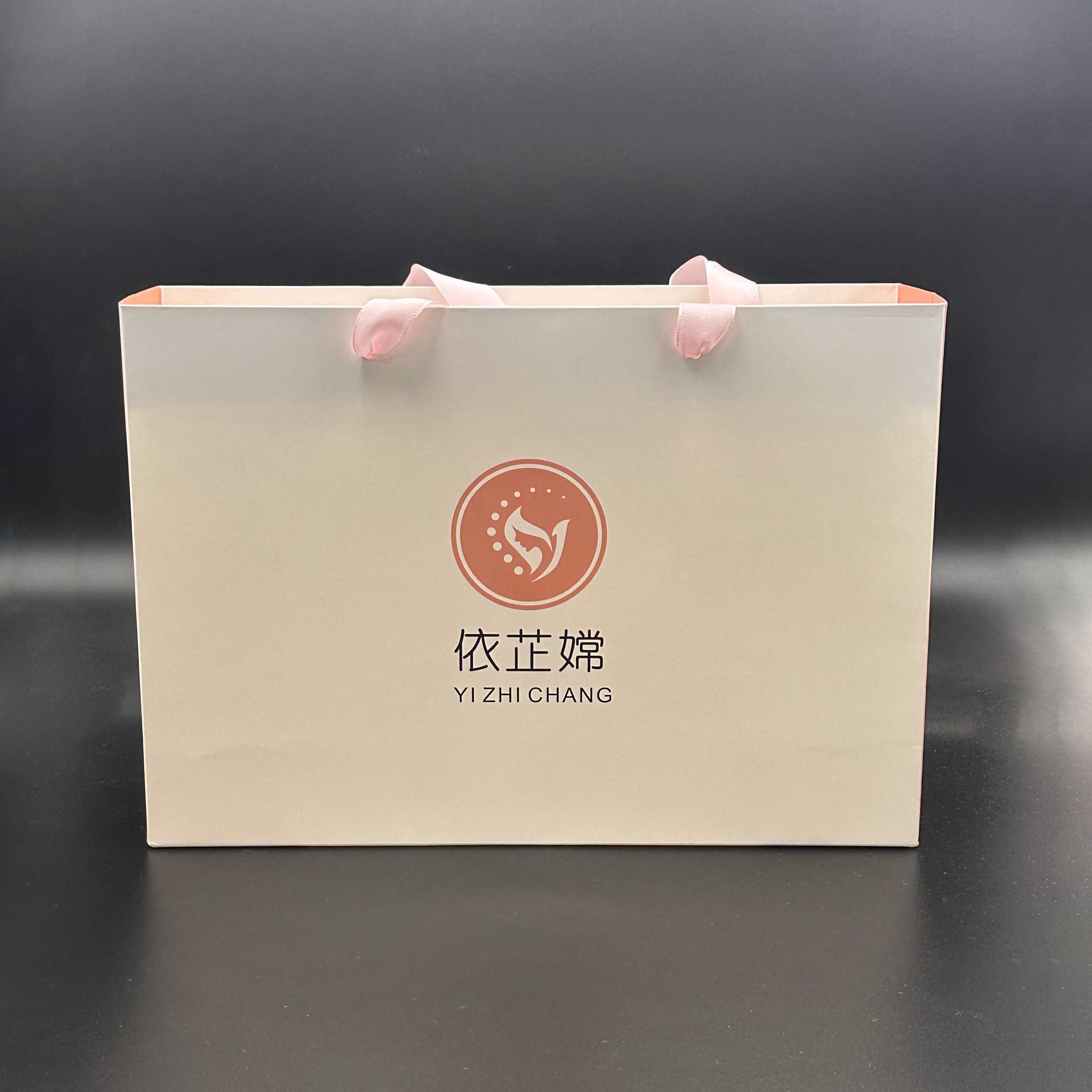 Satin ribbon handles for gift bags
