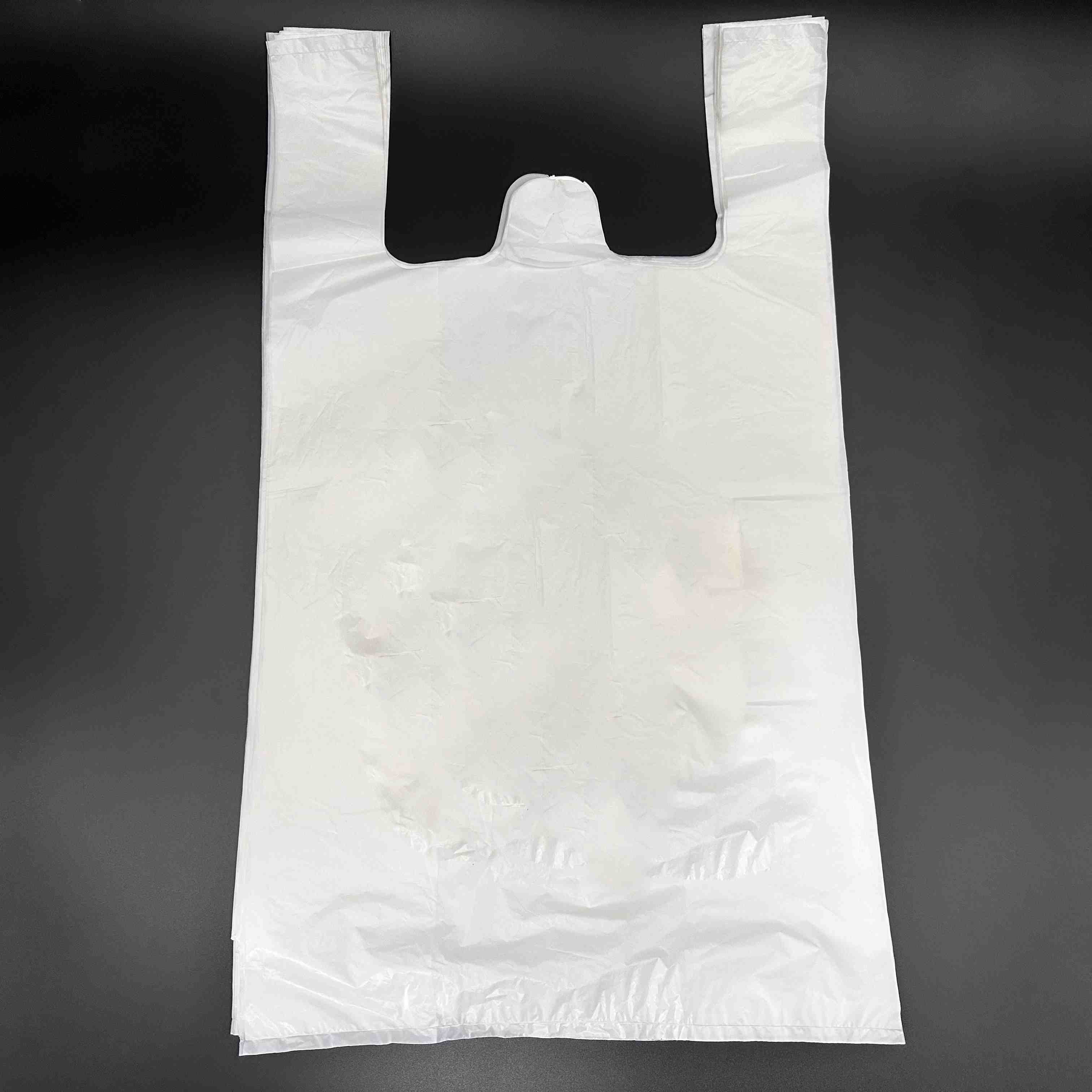 white plastic t shirt bags